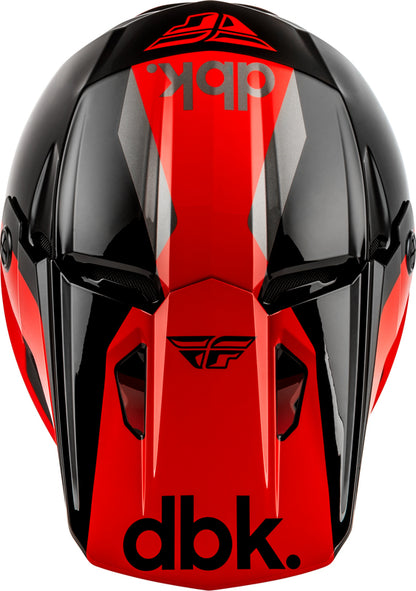 FLY RACING Kinetic DBK 27 Helm – Zwart/Rood/Grijs
