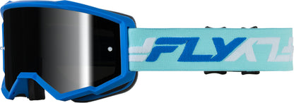 FLY RACING Zone Goggle Blue/Navy - Dark Smoke Hydrophobic Lens
