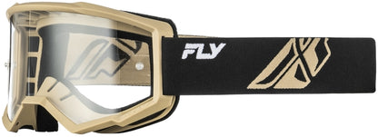 FLY RACING Focus Crossbril – Olive/Grijs met heldere lens