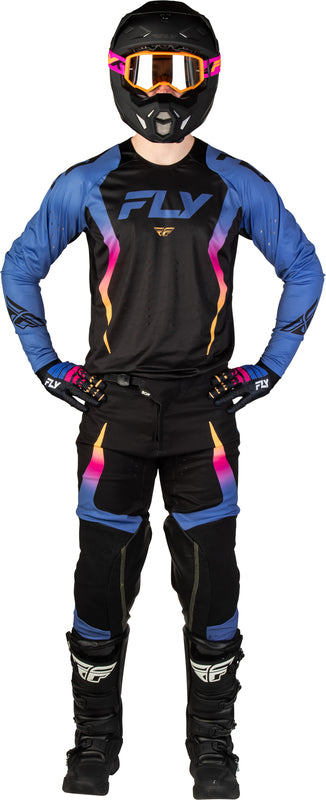 FLY RACING Evolution DST Limited Edition Bolt Broek – Zwart/Blauw/Multi