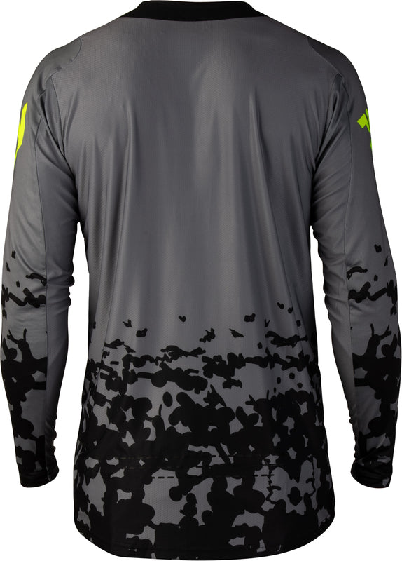 FLY RACING Lite Flake Jersey – Zwart/Grijs/Multi