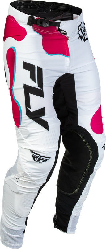 FLY RACING Lite Vibe Broek – Wit/Roze/Blauw