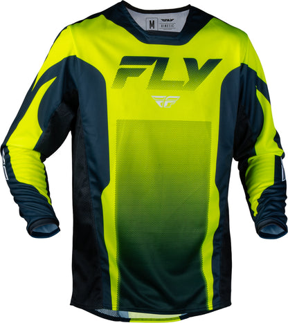 FLY RACING Kinetic Fade Jersey – Wit/Zwart/Neon geel