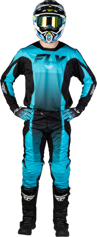 FLY RACING Kinetic Fade Broek – Wit/Zwart/Neon geel