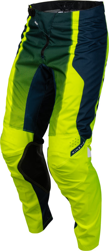 FLY RACING Kinetic Fade Broek – Wit/Zwart/Neon geel