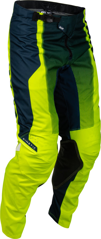 FLY RACING Kinetic Fade Broek – Wit/Zwart/Neon geel