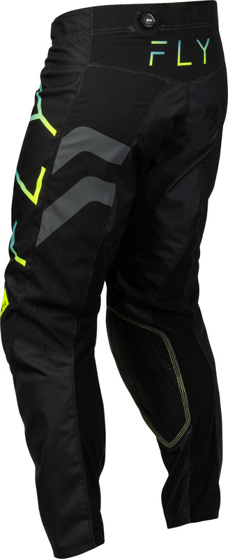FLY RACING Kinetic Volt Broek – Zwart/Grijs/Teal/Geel