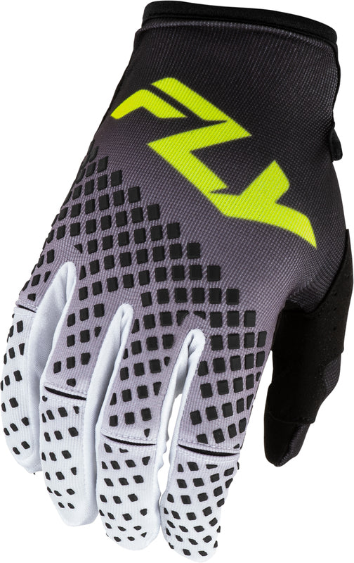 FLY RACING Kinetic Fade Motorhandschoenen – Zwart/Wit/Neon geel