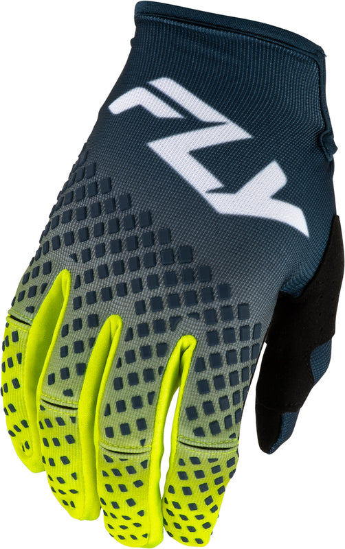 FLY RACING Kinetic Fade Motorhandschoenen – Zwart/Wit/Neon geel