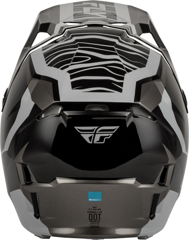 FLY RACING Formula CP Charge Youth Kindermaat helm – Zwart/Grijs/Light Grey