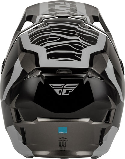 FLY RACING Formula CP Charge Youth Kindermaat helm – Zwart/Grijs/Light Grey