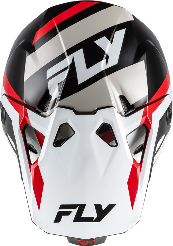 FLY RACING Formula CP Seal Youth Kindermaat helm – Zwart/Grijs/Light Grey