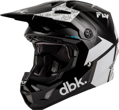 FLY RACING Formula CP DBK Youth Kindermaat helm – Zwart/Wit/Grijs