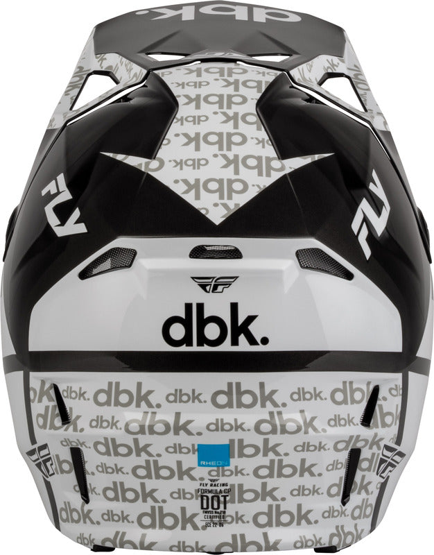 FLY RACING Formula CP DBK Youth Kindermaat helm – Zwart/Wit/Grijs