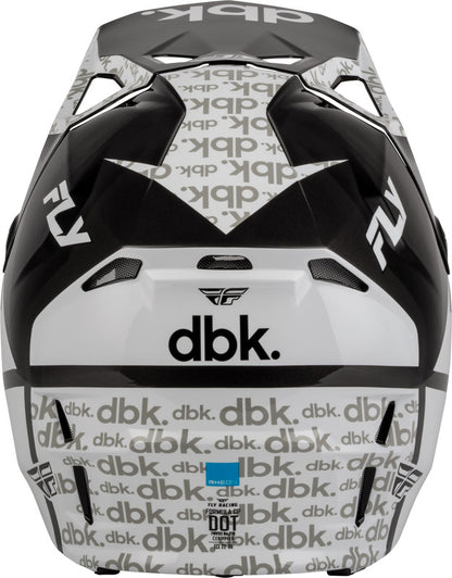 FLY RACING Formula CP DBK Youth Kindermaat helm – Zwart/Wit/Grijs