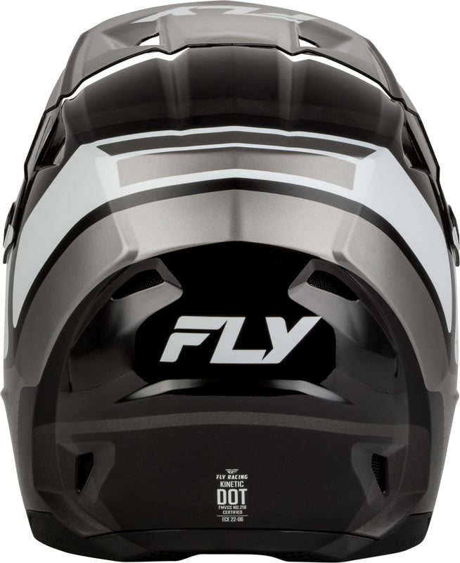 FLY RACING Kinetic Scrap Youth Kindermaat helm – Zwart/Wit/Grijs