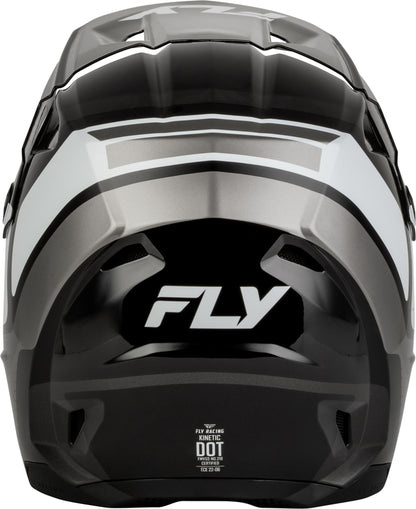 FLY RACING Kinetic Scrap Youth Kindermaat helm – Zwart/Wit/Grijs
