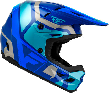 FLY RACING Kinetic Scrap Youth Kindermaat helm – Zwart/Wit/Grijs