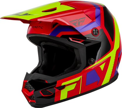 FLY RACING Kinetic Scrap Youth Kindermaat helm – Zwart/Wit/Grijs