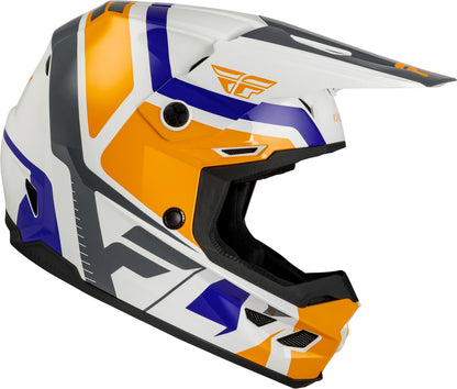 FLY RACING Kinetic Scrap Youth Kindermaat helm – Zwart/Wit/Grijs