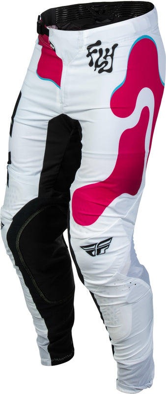 FLY RACING Youth Lite Vibe Kindermaat broek – Wit/Roze/Blauw