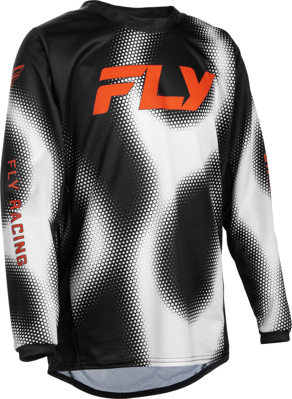 FLY RACING Kinetic Torch Youth Kindermaat jersey – Zwart/Wit/Oranje