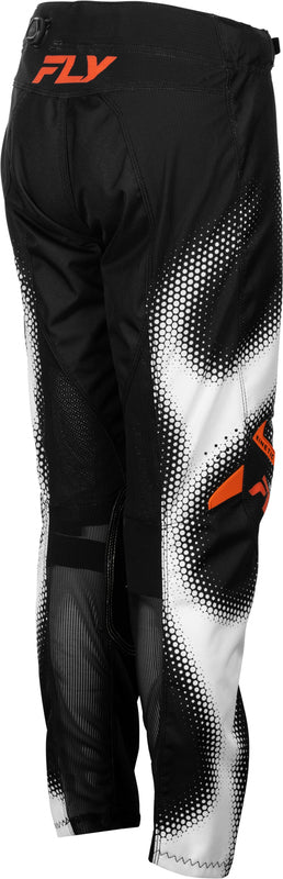 FLY RACING Youth Kinetic Torch Kindermaat broek – Zwart/Wit/Oranje