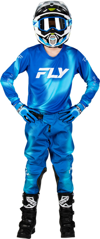FLY RACING Youth Kinetic Torch Kindermaat broek – Zwart/Wit/Oranje