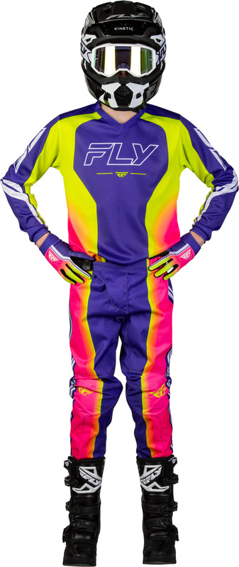 FLY RACING F-16 Raze Youth Kindermaat jersey – Zwart/Grijs