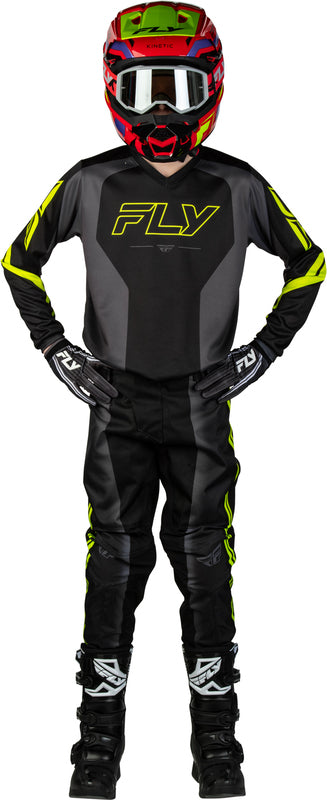FLY RACING Youth F-16 Raze Kindermaat broek – Zwart/Grijs
