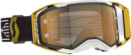 SCOTT Prospect 2.0 AMP Chrome Crossbril – Zwart/Wit met Gold Chrome Works Lens