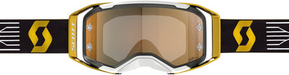 SCOTT Prospect 2.0 AMP Chrome Crossbril – Zwart/Wit met Gold Chrome Works Lens