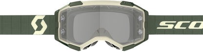 SCOTT Fury LS Crossbril – Zwart/Wit met Light Sensitive Grey Works Lens