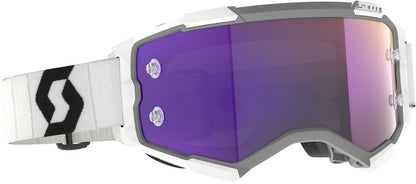 SCOTT Fury Crossbril – Zwart/Wit met Green Chrome Works Lens