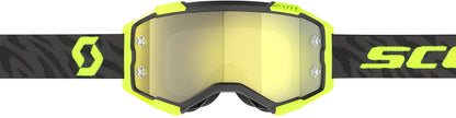 SCOTT Fury Crossbril – Zwart/Wit met Green Chrome Works Lens