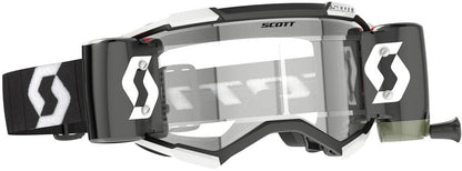 SCOTT Fury WFS Crossbril – Zwart/Wit met Clear Works Lens