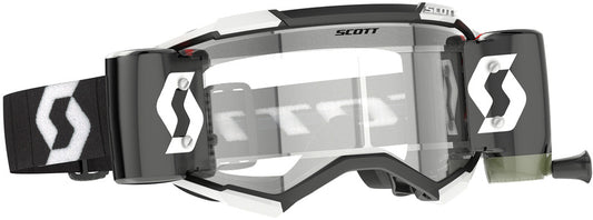 SCOTT Fury WFS Crossbril – Zwart/Wit met Clear Works Lens
