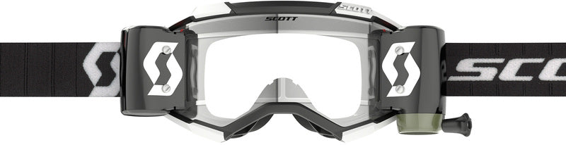 SCOTT Fury WFS Crossbril – Zwart/Wit met Clear Works Lens
