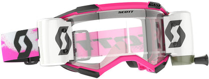 SCOTT Fury WFS Crossbril – Zwart/Wit met Clear Works Lens