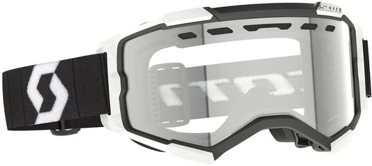 SCOTT Fury Enduro Crossbril – Zwart/Wit met S0 heldere lens