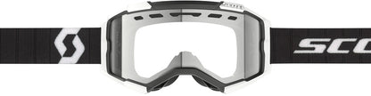 SCOTT Fury Enduro Crossbril – Zwart/Wit met S0 heldere lens