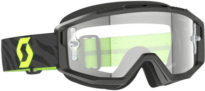 SCOTT Split OTG Crossbril – Zwart/Wit met Clear Works Lens