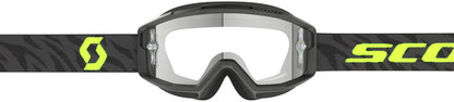 SCOTT Split OTG Crossbril – Zwart/Wit met Clear Works Lens