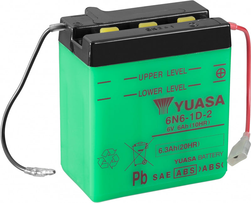 Yuasa Dry Charged Battery 6N6-1D-2