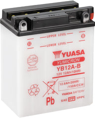 Yuasa Dry Charged Battery Yb12A-B