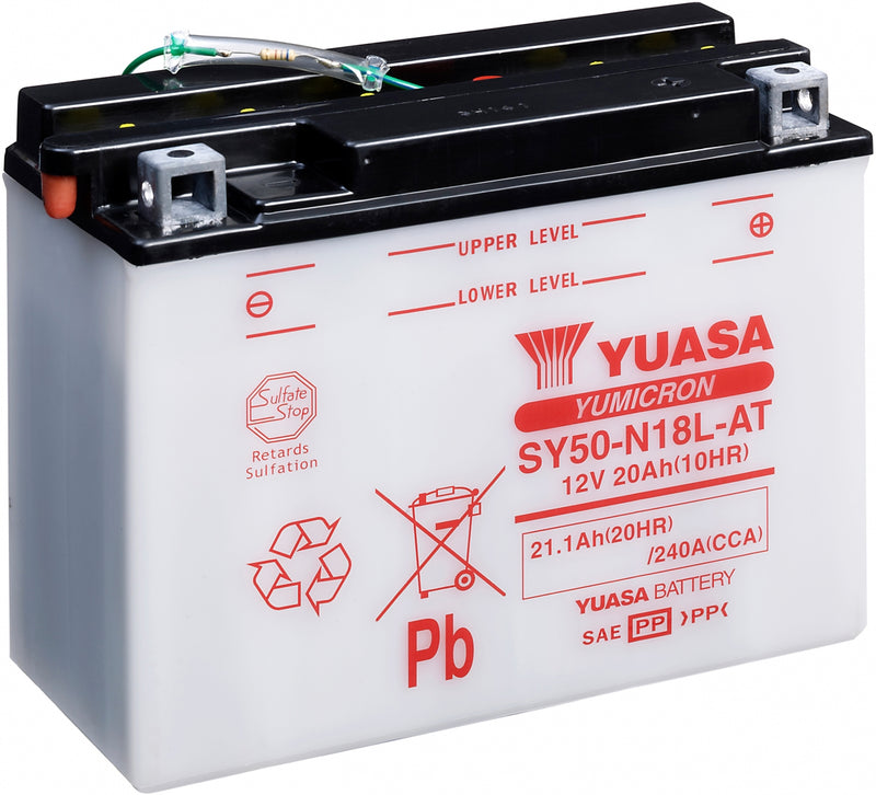 Yuasa Dry Charged Battery Sy50-N18L-At