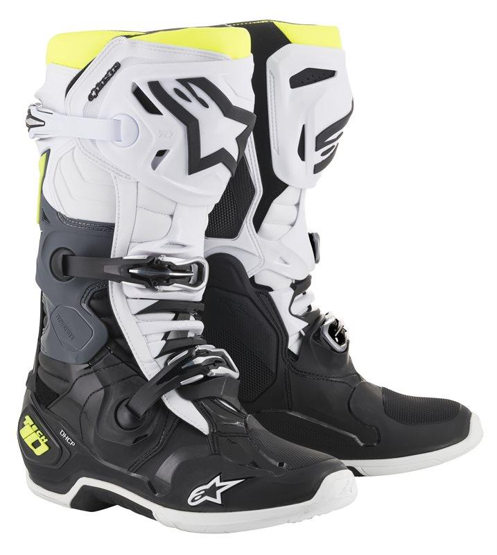 Alpinestars - Tech 10 Black White Yellow Fluo - Boots - MotoXshop