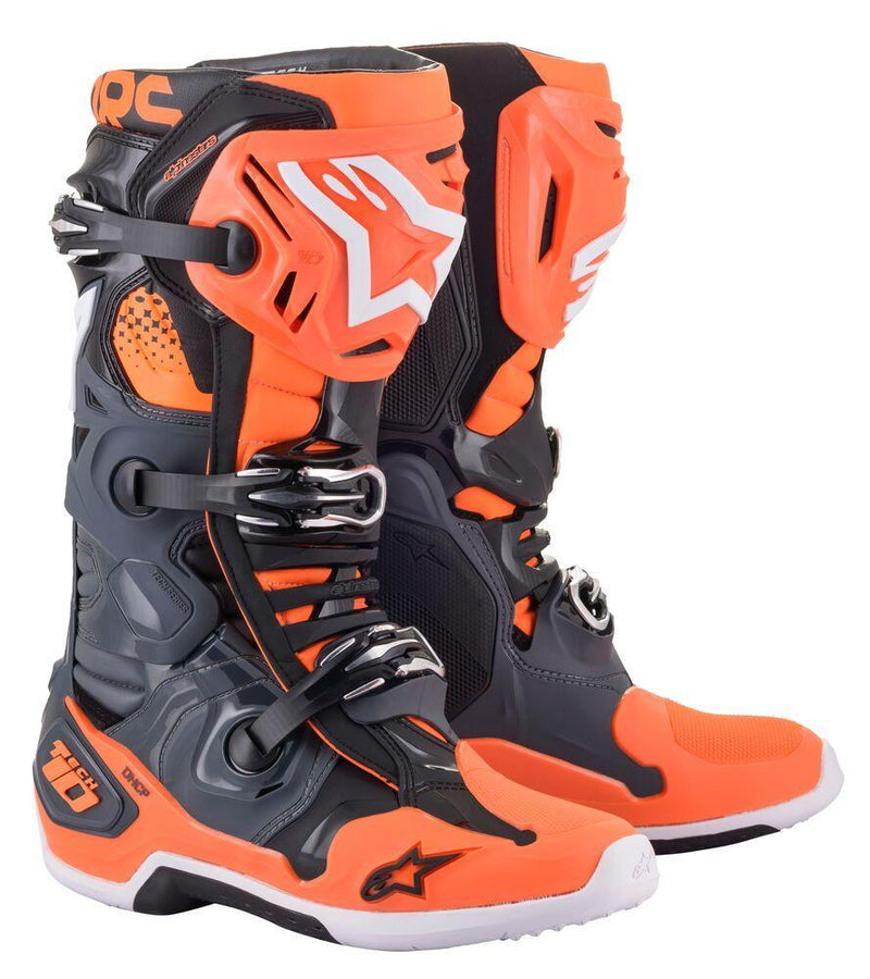Alpinestars - Tech 10 Cool Gray Orange Fluo - Boots - MotoXshop