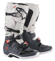 Alpinestars - Tech 7 Dark Gray Light Gray Red Fluo - Boots - MotoXshop