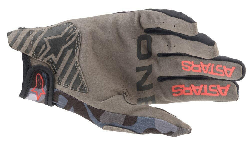Alpinestars - Youth Radar Gloves Gray Camo Red Fluo - Gloves - MotoXshop